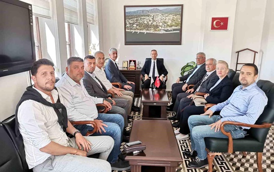 Muğla Köyceğiz Belediye Başkanı Ali Erdoğan, ilk ziyaretini Kaymakam Mustafa Maslak'a yaptı