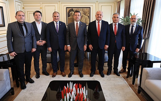 Taksiciler Odası Başkanı Eyüp Aksu'dan İmamoğlu'na ziyaret