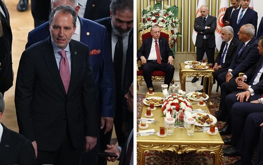 Yeniden Refah cephesinden Cumhurbaşkanı Erdoğan'ın Fatih Erbakan'ı çaya davet etmemesine fotoğraflı gönderme