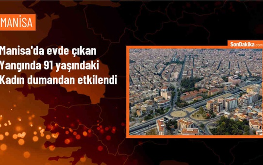 Manisa'da çıkan yangın sonucu ev kullanılamaz hale geldi