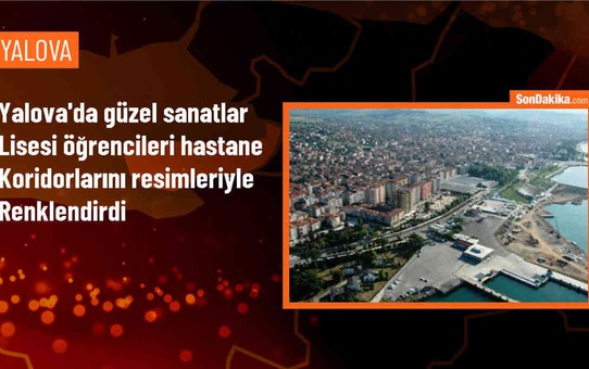 Yalova'da Hastane Koridorlarına Öğrenciler Tarafından Resimler Yapıldı