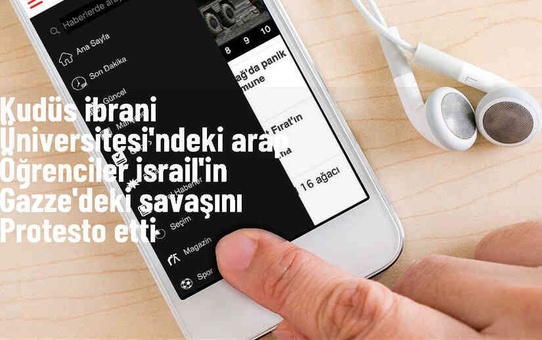 Kudüs İbrani Üniversitesi'nde Arap öğrenciler İsrail'in Gazze Şeridi'ndeki savaşı protesto etti