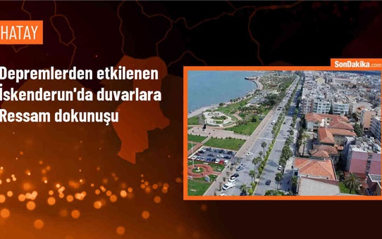 İskenderun'da deprem izlerini silmek için resimler çiziliyor