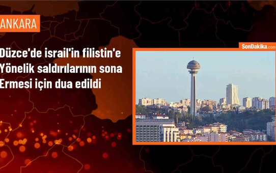 Düzce'de Filistin için dua programı düzenlendi