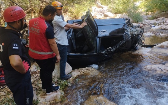 Siirt'te Otomobil Dereye Devrildi: Sürücü Hayatını Kaybetti