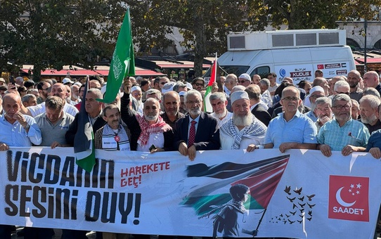 Saadet Partisi'nden İsrail Protestosu