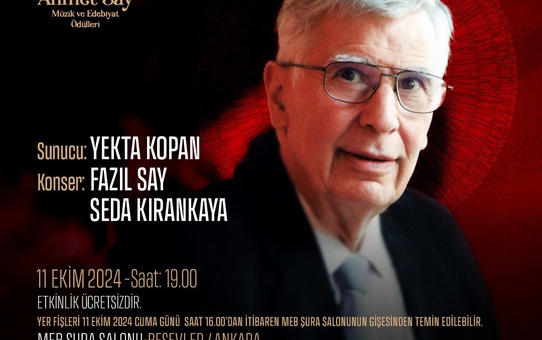 1. Ahmet Say Müzik ve Edebiyat Ödülleri Sahiplerini Buldu