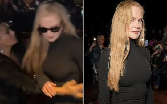 Paris'teki Balenciaga defilesinde Nicole Kidman ve Salma Hayek arasında gergin anlar yaşandı