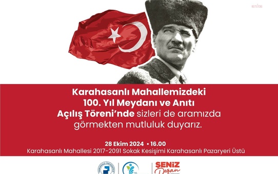 Cumhuriyetin 101. Yılına Özel 100. Yıl Meydanı ve Anıtı Açılışı