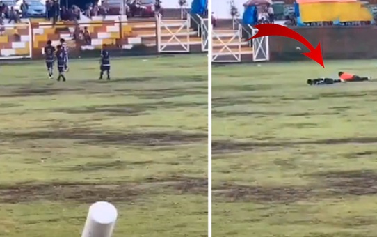 Maç esnasında sahaya yıldırım düştü: 1 futbolcu öldü 7 futbolcu yaralandı
