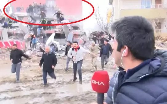 Canlı yayında yıkılan binadan kurtarılan Ömer: Kolumun üzerinde eşimin cansız bedeniyle kaldım