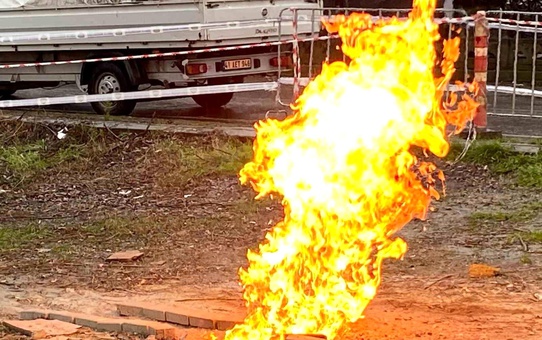 Kartepe'de Metan Gazı Yangını