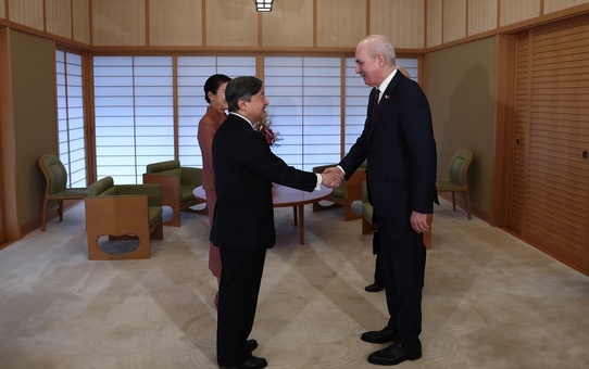 Kurtulmuş, Japonya İmparatoru Naruhito tarafından kabul edildi
