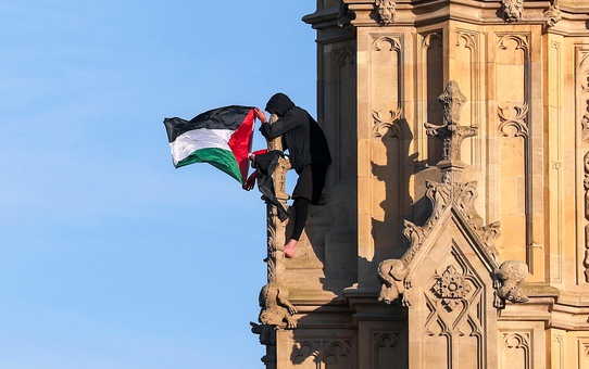 Big Ben'de Filistin Eylemi