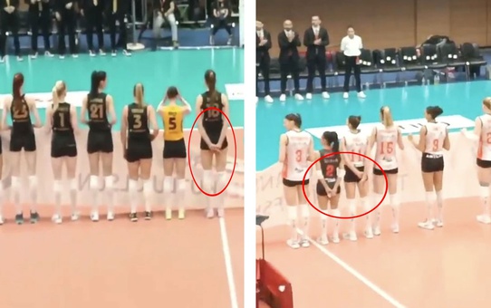 İlkin Aydın'ın ardından 3 voleybolcu daha polis pankartını tutmadı