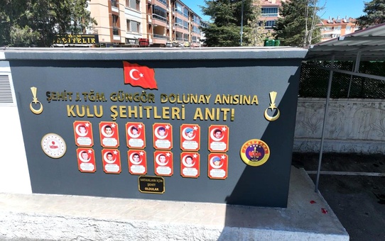 Kulu'da şehitler için anıt yapıldı