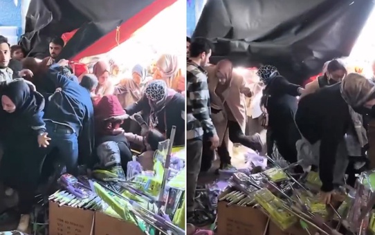 İndirim için birbirlerini ezdiler! Mağaza açışındaki görüntülerin benzetildiği film bomba