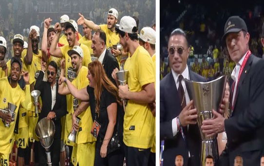 Nusret bir kez daha Fenerbahçe'nin kupa töreninde