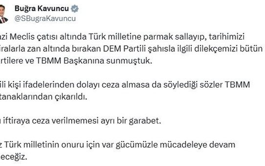 Kavuncu: Ermeni Soykırımı İfadesi Tutanaklardan Çıkarıldı