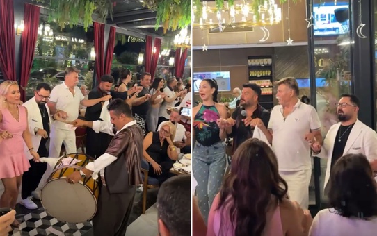 Ünlü isimler sıra gecesinde buluştu! Nuri Alço halay başı oldu