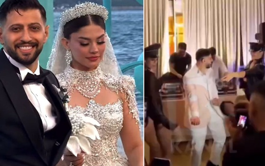 Burak Bulut ve Eda Sakız'ın düğününde yok yok! Kırbaçlı after parti şok etti