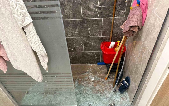 Diyarbakır'da Duş Kabini Kazası