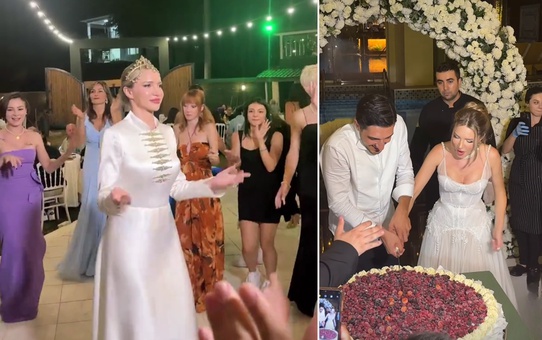 Ünlü Şarkıcı Otilia'ya düğünde para kolyesi sürprizi