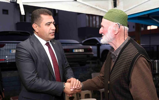 Vali Aslan'dan Muhtar Beyaz'a Taziye Ziyareti
