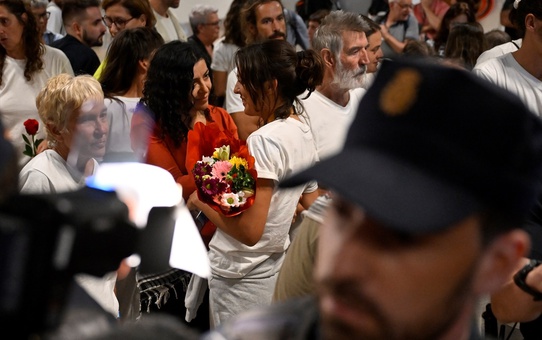 Küresel Sumud Filosu'nun Aktivistleri Madrid'e Döndü