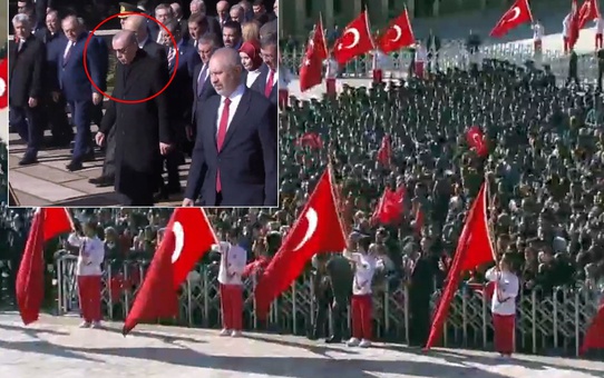 Anıtkabir'de ''Her yer Tayyip, her yer Erdoğan'' sloganları atıldı