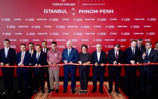 THY, Kamboçya'ya Uçuş Başlattı