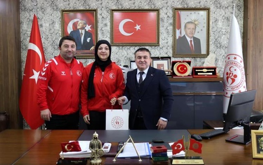 Judocu Göktaş, Spor Müdürü ile Buluştu