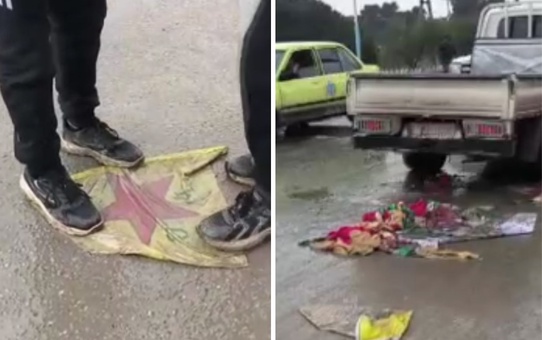 Suriye ordusu kontrolü sağladı! Halk, terör örgütü bayraklarını parçaladı