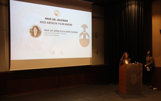 Jale İnan 2025 Ödülü Prof. Dr. Sarvan'a