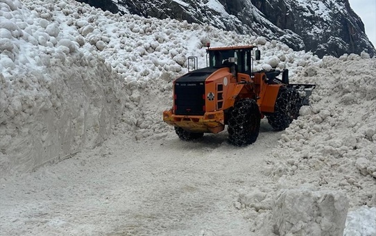 Yüksekova-Dağlıca Yolu Çığ nedeniyle Kapandı
