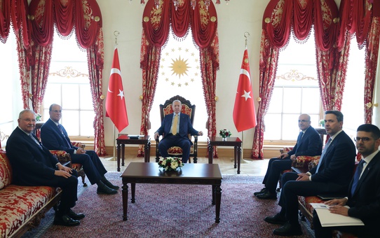 Cumhurbaşkanı Erdoğan, Dünya Ekonomik Forumu ve BlackRock Başkanı Fink'i Ağırladı