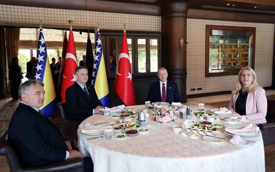 Cumhurbaşkanı Erdoğan Bosna Hersek Devlet Başkanlığı Konseyi üyeleriyle bir araya geldi