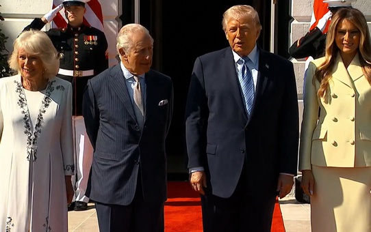 Trump, Beyaz Saray'da İngiltere Kraliyetini ağırladı