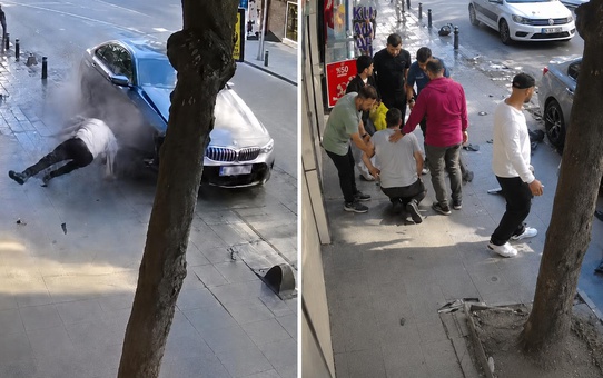 İstanbul'da yayaya çarpan sürücü, yaralıyı bırakıp arabasını kontrol etti