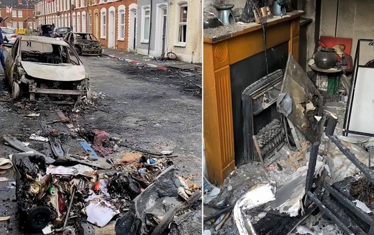 Göçmen öfkesi Kuzey İrlanda'yı küle çevirdi! Bölgeden gelen görüntüler korkunç