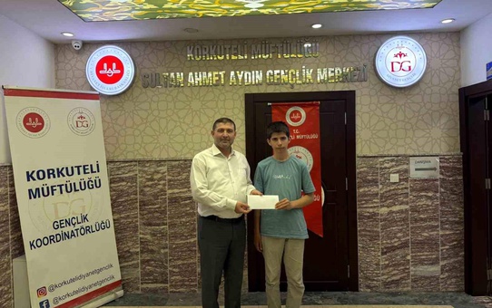 Korkuteli'nden umre ödüllü yarışmada birincilik