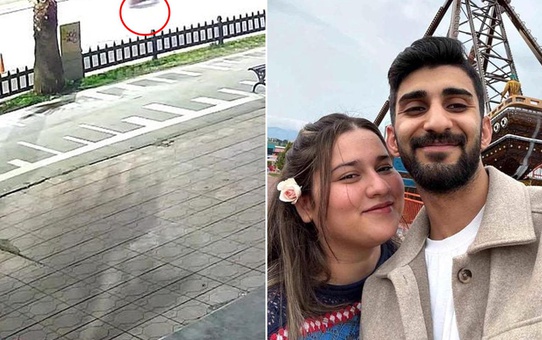 Nişanlı çiftin hayatını kaybettiği kazanın görüntüleri ortaya çıktı