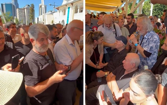 Kadir İnanır'ın cenaze töreninde İlyas Salman ile fotoğraf çektirme yarışına girdiler