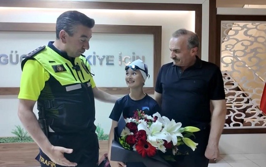 Şehit kızından yüzmede büyük başarı