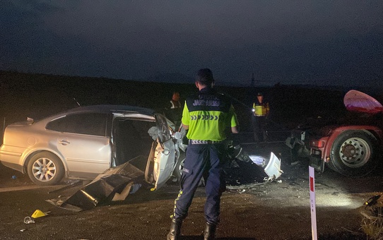 Otoyolda emniyet şeridinde duran TIR'a otomobil çarptı: 2 ölü
