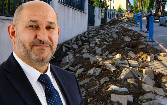 Belediye başkanı tapu müdürüne kızdı, bina önünde kazı çalışması başlattı