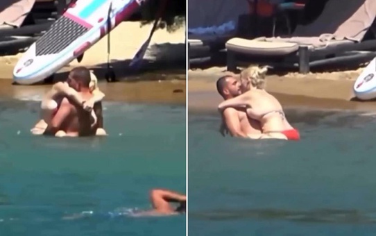 Ali Biçim ve sevgilisinin denizdeki görüntüsü olay oldu
