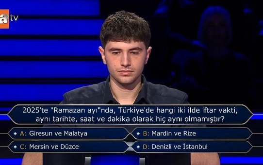 2025'te 'Ramazan ayı'nda, Türkiye'de hangi iki ilde iftar vakti, aynı tarihte, saat ve dakika olarak hiç aynı olmamıştır?