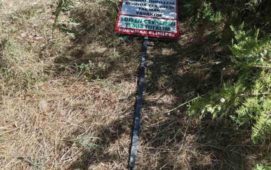 Seyfe Gölü'ndeki Tabelalara Vandal Saldırı