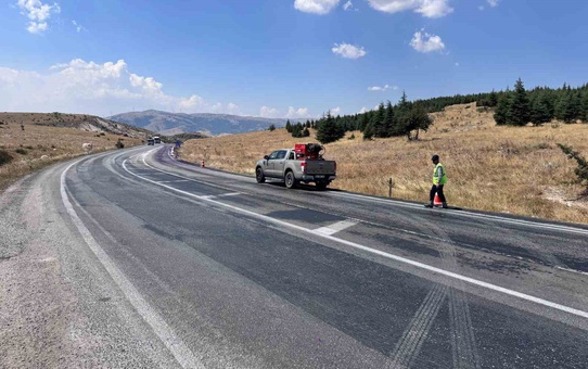 Araçların mor renge boyandığı yolda gerçek ortaya çıktı